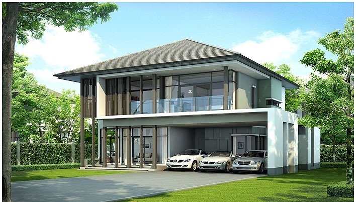 Nhà vườn 2 tầng mái thái